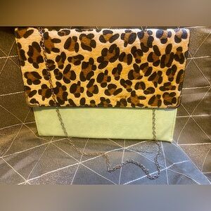 THIN Teal & Cheetah Envelope Bag